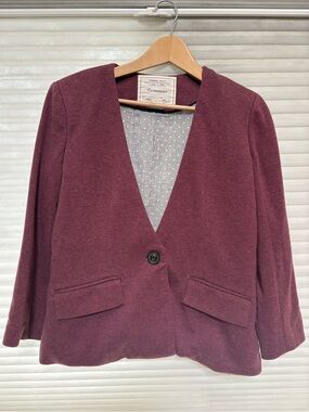 Cartonnier Anthropologie - Single-Button V-Neck Blazer